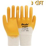 Beybi Pamuk-Nitril 3/4 Kaplama İş Eldiveni KN350 No: 10 - 3 Çift