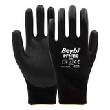 Beybi PFN110 No: 10 144 Çift Polyester Örgü Üzeri 1/2 Köpük Nitril Kaplı Eldiven