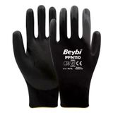 Beybi PFN110 No 10 288 Çift Polyester Örgü Üzeri 1/2 Köpük Nitril Kaplı Eldiven