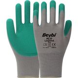 Beybi PL17 10 Beden Gri-Siyah 12LI Paket Legend Polyester Örme Lateks Eldiven - Renkli - XL