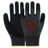 Beybi PL17 Flex No: 9 Koli 144 Çift Siyah Polyester Örme Siyah Lateks Kaplı Camcı İş Eldiveni