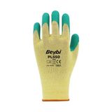 Beybi PL550 Polyester Örme Lateks Yeşil Iş Eldiveni - Çok Renkli - 10