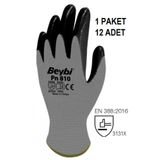 BEYBİ PN 810 GRİ KALIN ASTARLI NİTRİL İŞ ELDİVENİ