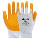 Beybi PN2 No: 10 Çift Sarı Polyester Örme Ekonomik Nitril Eldiven