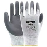 Beybi PN5 No: 10 Çift Gri Polyester Örme Nitril Eldiven