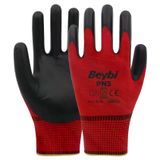 Beybi PN5 No: 10 Koli 288 Çift Kırmızı Polyester Örme Nitril Eldiven