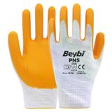 Beybi PN5 No: 9 Çift Sarı Polyester Örme Nitril Eldiven
