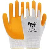 Beybi PN5 Sarı İş Eldiveni – Nitril Kaplama, Kaymaz, Dayanıklı İş Güvenliği Eldiveni – 5 li Adet
