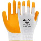 Beybi Pn7 Nitril Eldiven İş Eldiveni XL/10 Beden 5 Çift - Sarı - Beyaz