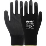 Beybi Pu Touch Poliüretan Kaplı Iş Eldiveni No: 9 288 Çift (1 Koli) - Siyah