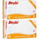 Beybi Pudralı Çok Amaçlı Kullan At Eldiven Lateks 100' Lü (S) Small / Küçük x 2'li