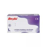Beybi Pudralı Lateks Eldiven 100 Adet L Boy