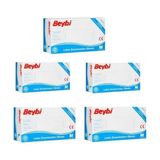 Beybi Pudralı Lateks Eldiven 5 Paket 100LÜ - Beyaz - M