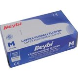 Beybi Pudralı Muayene Eldiveni 100'lü - Beyaz