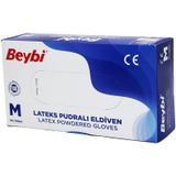 Beybi Pudralı Muayene Eldiveni M 100'lü