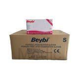 Beybi Pudrasız Lateks Eldiven 100'LÜ (Small) - 20 Paket - 1 Koli - Beyaz