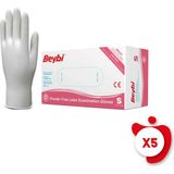 Beybi Pudrasız Lateks Eldiven S Beden Beyaz 100'LÜ 5 Paket