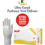 Beybi Pudrasız Lateks Eldiven / Vinil Eldiven / 100'LÜ Paket / Pudrasız Eldiven / Eldiven