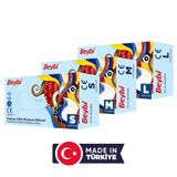 Beybi Pudrasız Mavi Nitril Muayene Eldiveni - 100'lük Kutu S - Koli