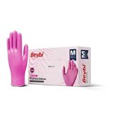 Beybi Pudrasız Pembe Nitrl Eldiven - 100'lük Kutu - Small