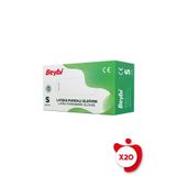 Beybi S Beden Beyaz 100'lü 20 Paket Pudralı Lateks Eldiven