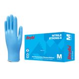 Beybi Strong-5 Pudrasız Mavi Nitril Muayene Eldiveni - 100'lük Kutu M - Kutu