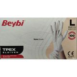 Beybi Tpex Eldiven L Büyük 100Lü Krem