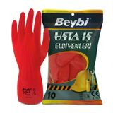 Beybi Usta İş Lateks Eldiven - NO: 9.5 - Koli (200 Çift)