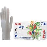 Beybi Vinil Pudrasız Muayene Eldiveni M (Medium) Beden
