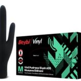 BEYBİ VİNİL PUDRASIZ SİYAH 605 MUAYENE ELDİVENİ MEDİUM 100'LÜ