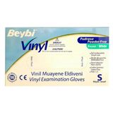 Beybi Vinyl Muayene Eldiveni Pudrasız Lateks İçermez Small 100'lü - Eski Ambalaj