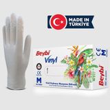 Beybi Vinyl S Vinil Pudrasız Muayene Eldiven 100'LÜK Kutu
