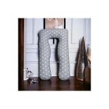 BeybiNest %100 Organik 130 x 80 cm Pamuklu Astarlı Hamile Destek Yastığı Yıldızlar Desen Hamile Yastığı