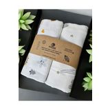 BeybiNest %100 Organik Pamuklu Müslin Battaniye Seti 2 li Paket 100x90 cm Tavşan ve Yıldızlar