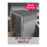 BeybiNest Duck Kumaş Buzdolabı Örtüsü Sıvı Ve Leke Tutmaz Fonksiyonel Örtü Antrasit Gri