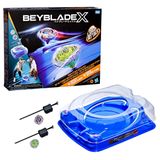 Beyblade Beystadium Arena ile X Drop Attack Savaş Seti, 2 Takara Tomy Üstleri ve Fırlatıcıları, Impact Drake 9-60LR & Hover Wyvern 3-85N, Savaş Oyunu Oyuncakları, 8+ Yaş