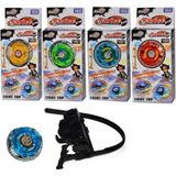 Beyblade Işıklı Kutuda Topaç Seti Farklı Renklerde Beybleyd Oyun Seti 4 Adet - Renkli