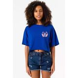 Beyblade Pegasus Minimalist Mavi Kadın Crop Tshirt