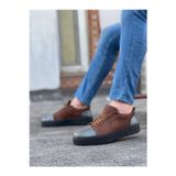 Beybun Boutique Ba0104 Bağcıklı Taba Ekose Süet Siyah Taban Spor Klasik Erkek Ayakkabı