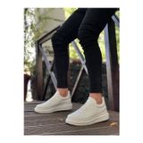 Beybun Boutique Ba0238 Boa Yüksek Taban Beyaz Bağcıklı Erkek Ayakkabı