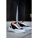 Beybun Boutique Ba0354 Günlük Bağcıklı Erkek Beyaz Parçalı Beyaz Yüksek Taban Spor Ayakkabı