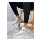 Beybun Boutique Ba0355 Bağcıksız Keten Beyaz Klasik Corcik Erkek Ayakkabı