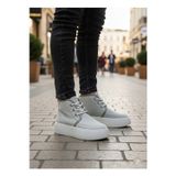 Beybun Boutique Ba0550 İçi Kürklü Bağcıklı Gri Erkek Tarz Spor Bot