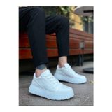 Beybun Boutique Ba0666 Boa Beyaz Yüksek Taban Erkek Günlük Ayakkabı