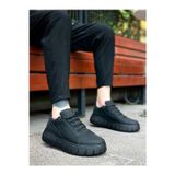 Beybun Boutique Ba0666 Boa Siyah Yüksek Taban Erkek Günlük Ayakkabı