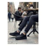 Beybun Boutique Ba0801 Boa Siyah Yüksek Taban Siyah Paraşüt Kumaş Cilt Detaylı Erkek Ayakkabı