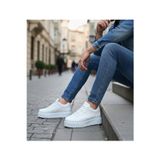 Beybun Boutique Ba0802 Boa Beyaz Yüksek Taban Erkek Günlük Ayakkabı