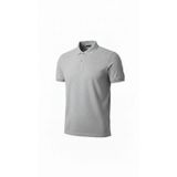 beybunn Erkek Pike Kumaş Düğmeli Yaka Regular Fit Günlük Kısa kol Tişört T-shirt - Gri