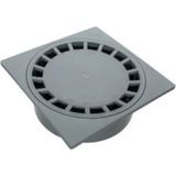 Beyco Çamur Kovalı Yer Süzgeci 25 x 25 cm - Ø 100 Lük Alttan Çıkış Yer Sifonu Yuvarlak Kapak
