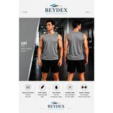 Beydeflex Erkek Nem Emici Hızlı Kuruma Atletik Teknik Sporcu Sıfır Kol T-Shirt Gym - XS - Gri